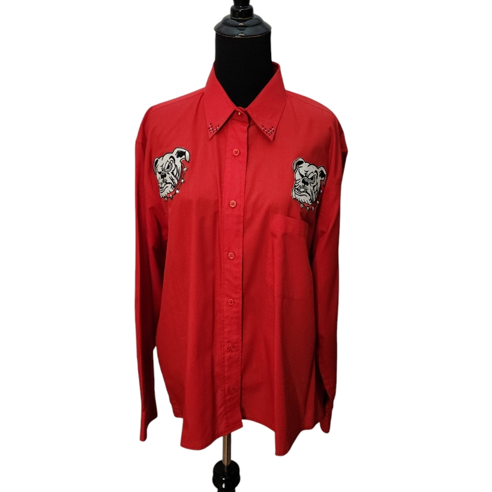 Women's Las‎ Olas Georgia Bulldog Long Sleeve Shirt GO DAWGS!! Size Large